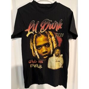 Lil Durk 7220 Only The Family Black Graphic Print T Shirt Men's Small Chicago